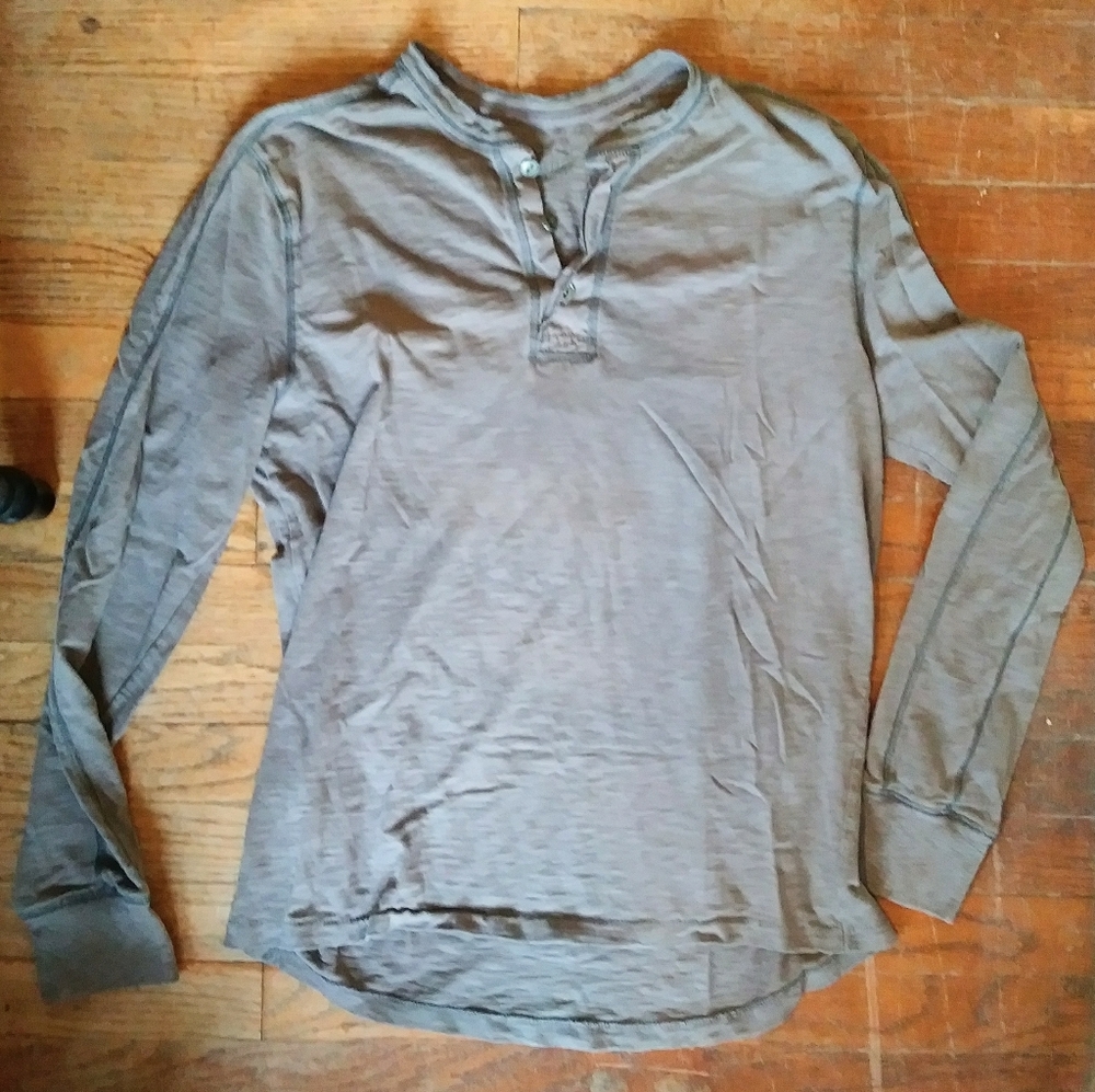 Converse Classic Gray Henley Sz M